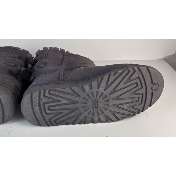 Ugg Bailey Bow Ruffle Boots Size 5 Lavender Gray Nightfall GUC Girls Womens - Picture 12 of 12